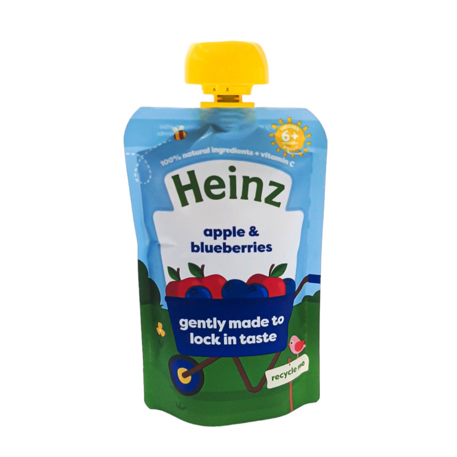 Heinz Baby Puree, Apple & Blueberries - 100g