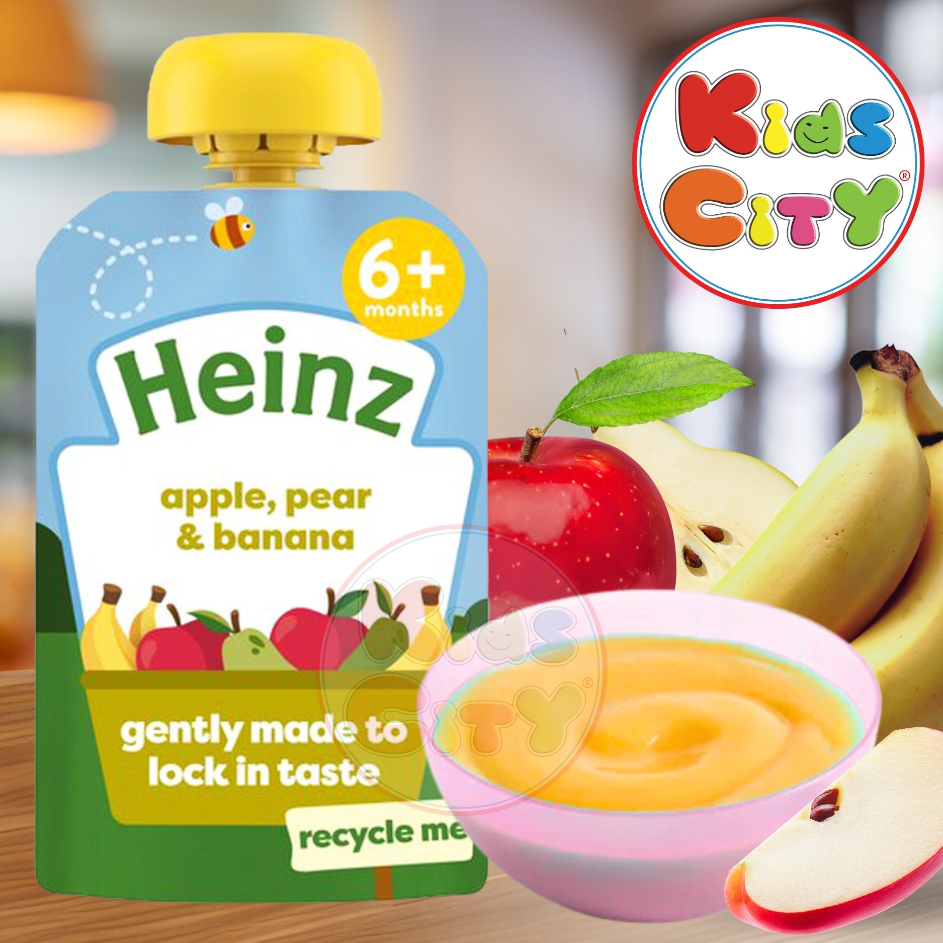 Heinz Baby Puree, Apple, Pear & Banana Puree (6m+) - 100g