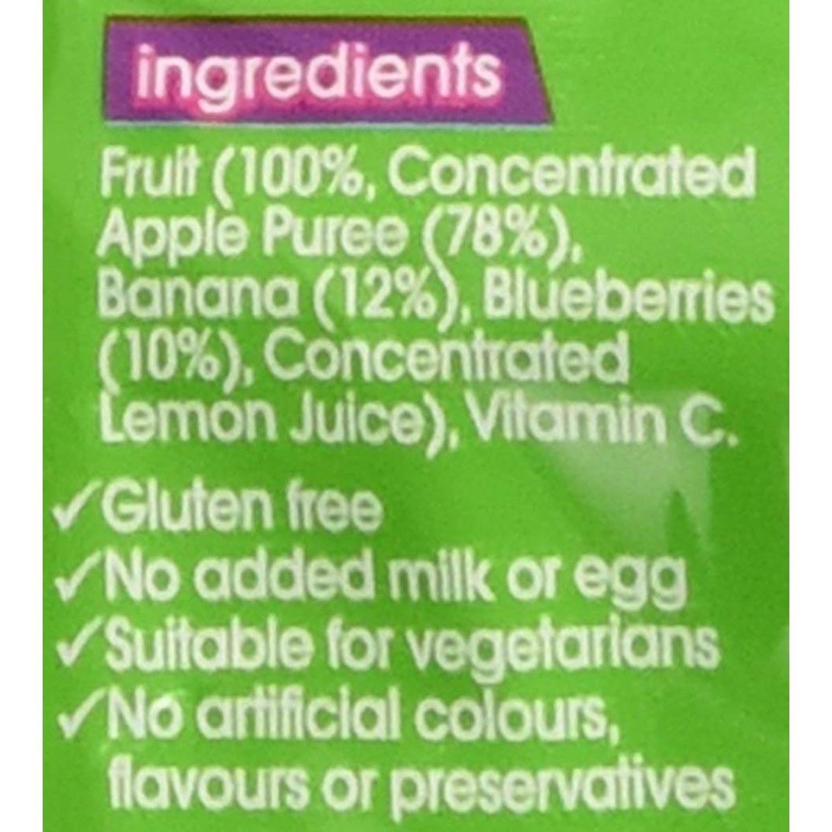 Heinz Baby Food Pouch, Blueberry & Banana Puree - 100g