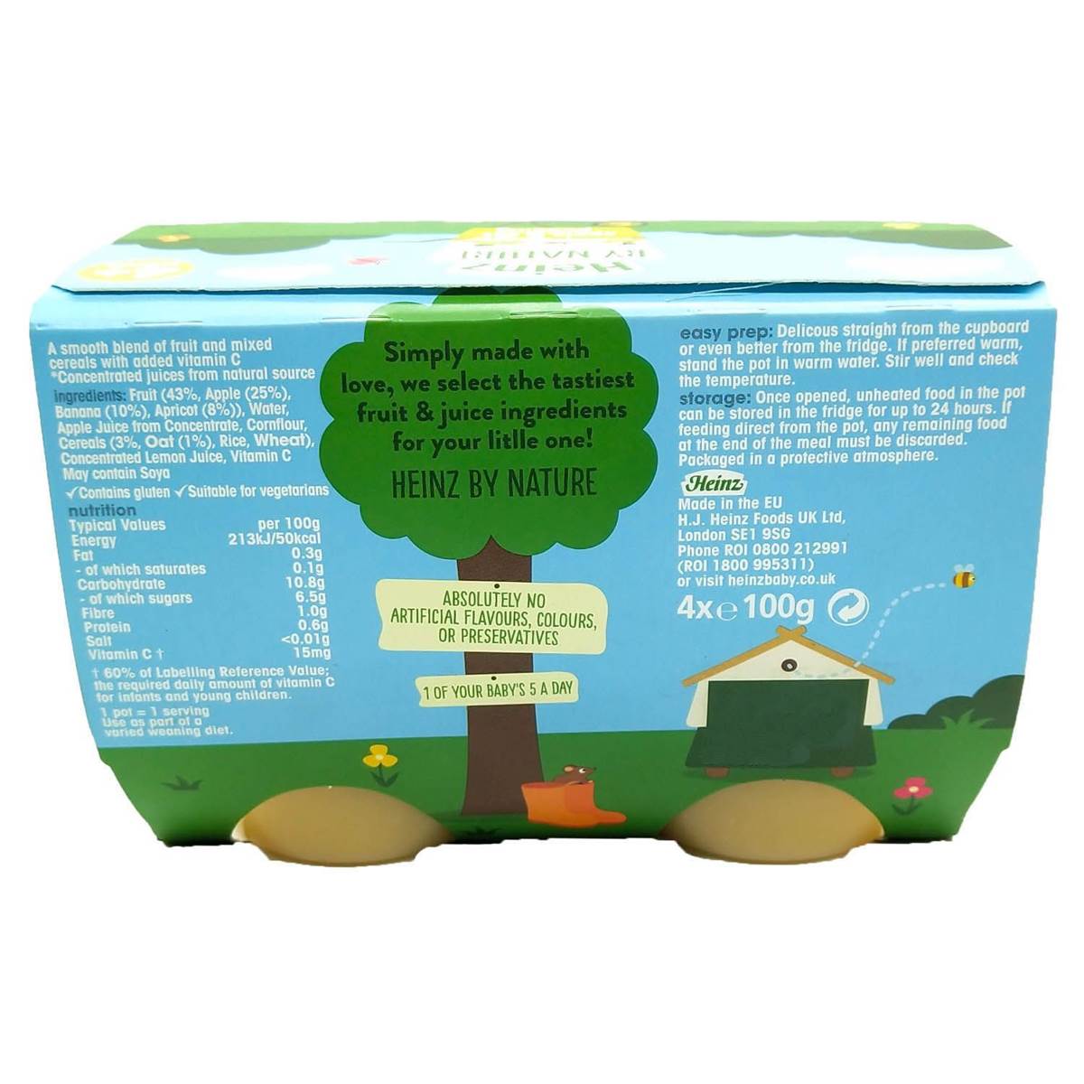 Heinz by Nature (4 pack) Apple & Oat Pudding - 400g (4x100g)