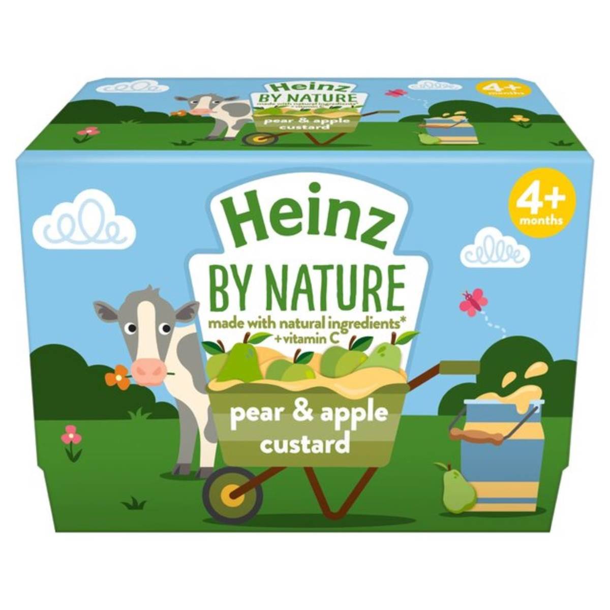 Heinz by Nature (4 pack) Pear & Apple Custard - 400g (4x100g)