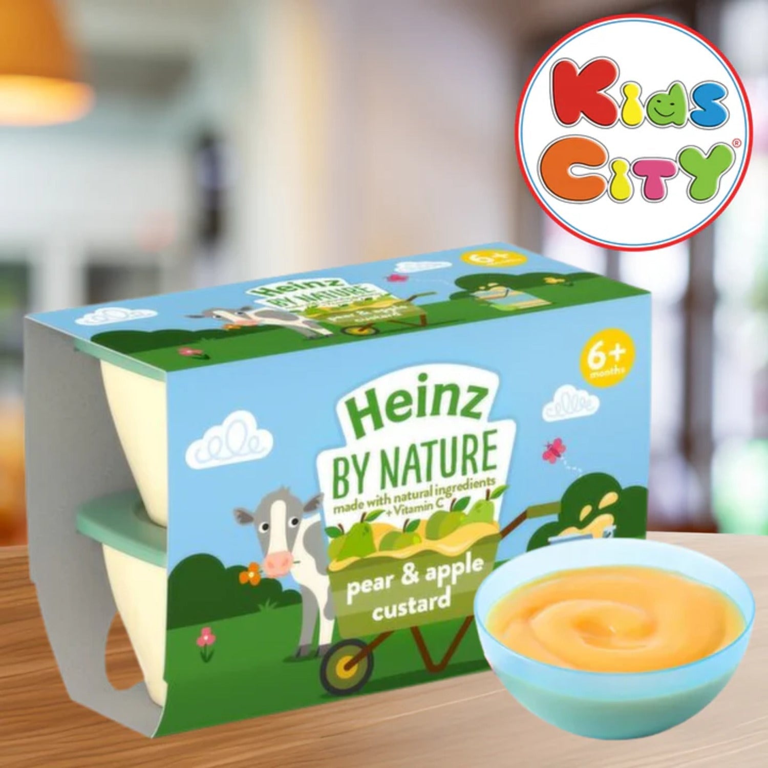 Heinz Baby Food Custard 4 pack Pear, Apple Custard, 400g 4x100g