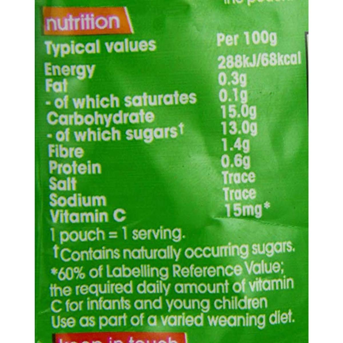 Heinz Baby Food Pouch, Mango, Banana & Lime Puree - 100g