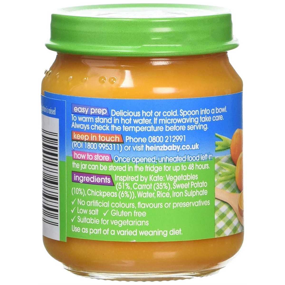 Heinz By Nature Baby Puree Bottle, Carrot & Sweet Potato Mash - 120g