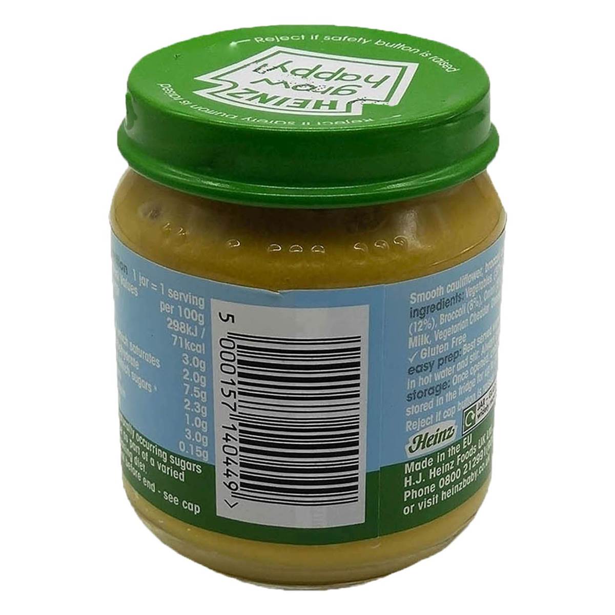 Heinz By Nature Baby Food Pouch Bottle, Cauliflower Broccoli Cheese - 120g