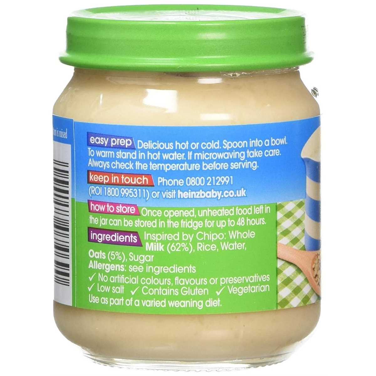 Heinz By Nature Baby Puree Bottle, Creamy Oat Porridge - 120g