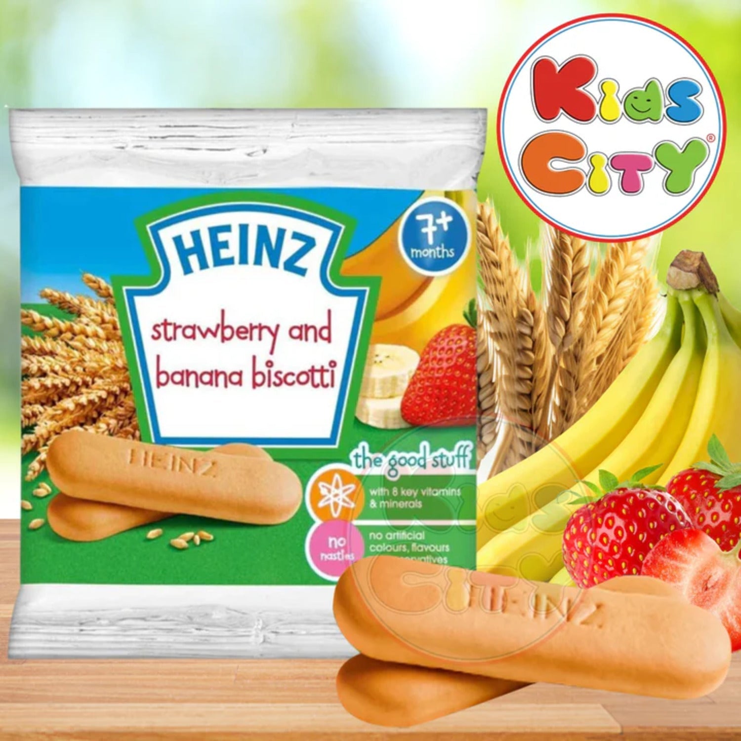 Heinz Biscotti Snack, Strawberry and Banana - 60g