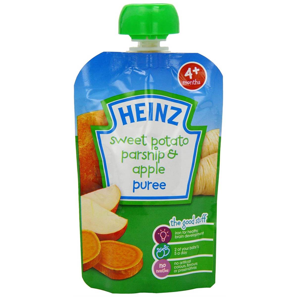 Heinz Baby Food Pouch, Sweet Potato, Parsnip, Apple Puree, 100g
