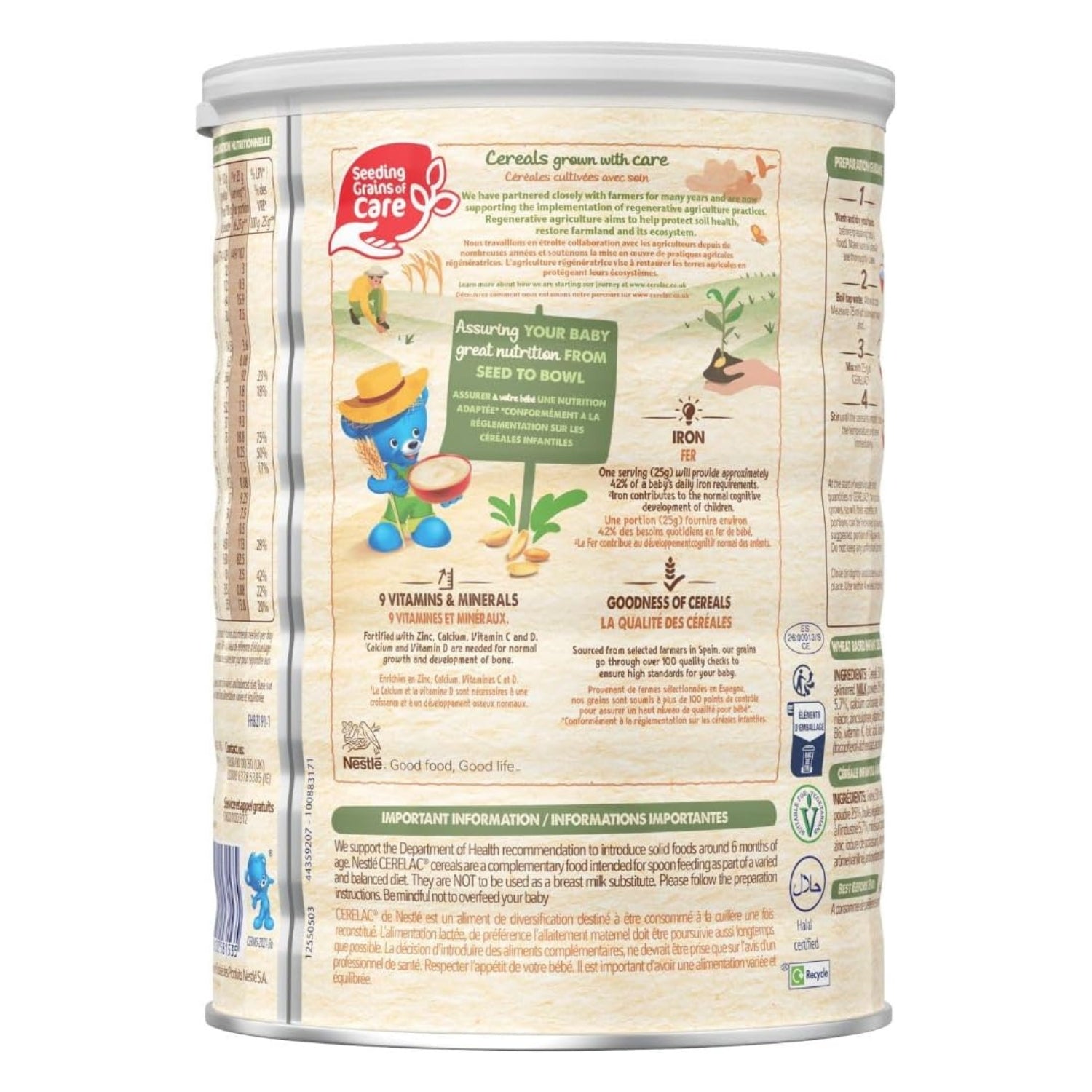 Nestle Cerelac Honey & Wheat With Milk (12m+) - 400g (Imported)