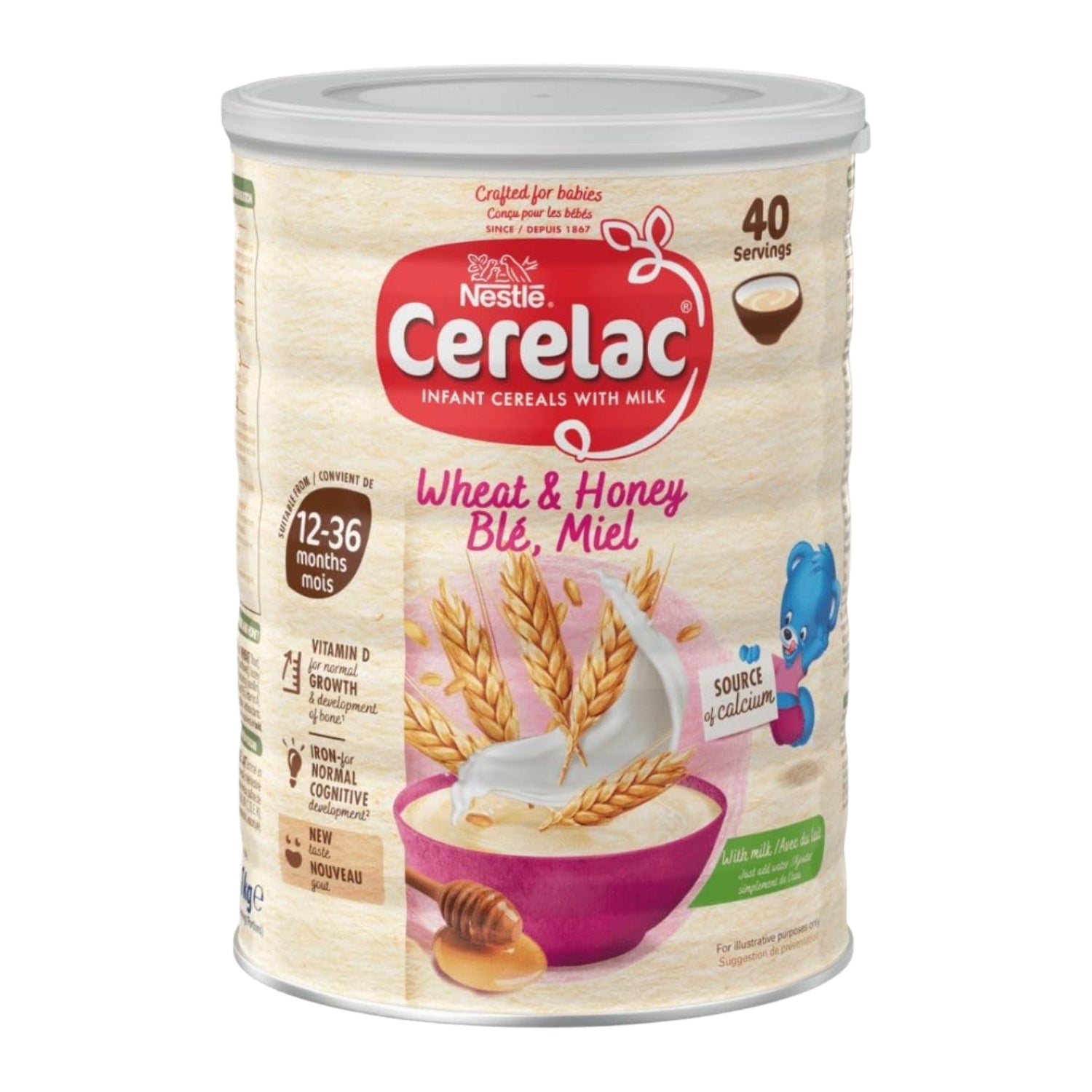 Nestle Cerelac Honey & Wheat With Milk (12m+) - 400g (Imported)