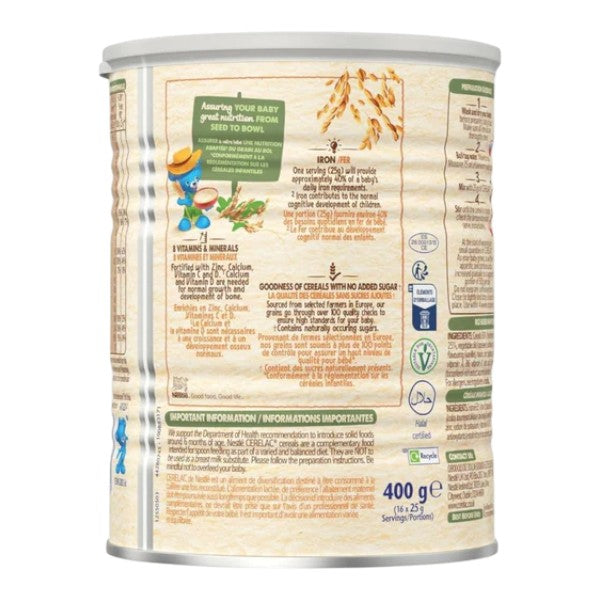 Nestle Cerelac Baby Rice (Riz) With Milk (6m+) - 400g (Gluten Free)
