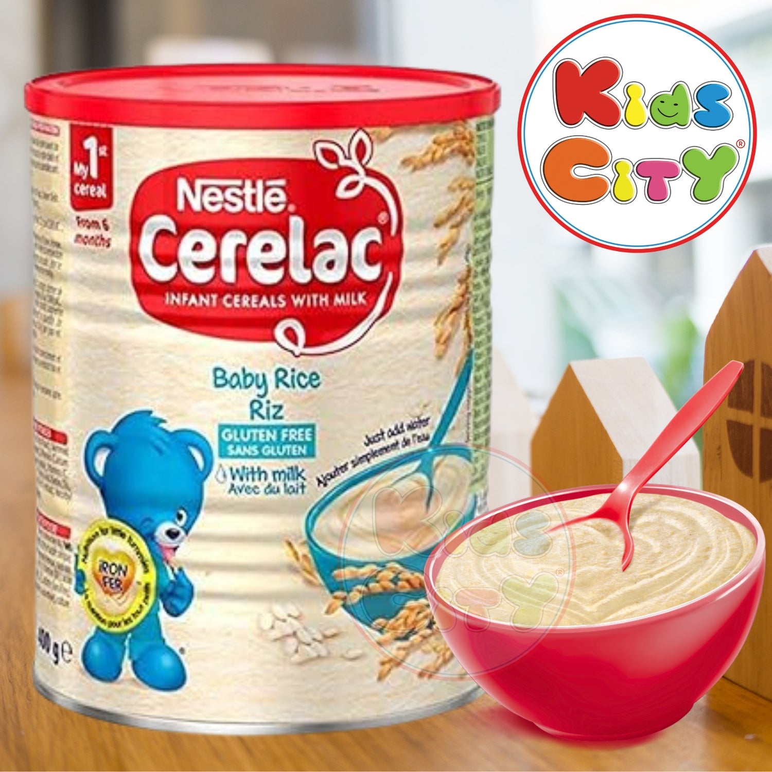 Nestle Cerelac Baby Rice (Riz) With Milk (6m+) - 400g (Gluten Free)