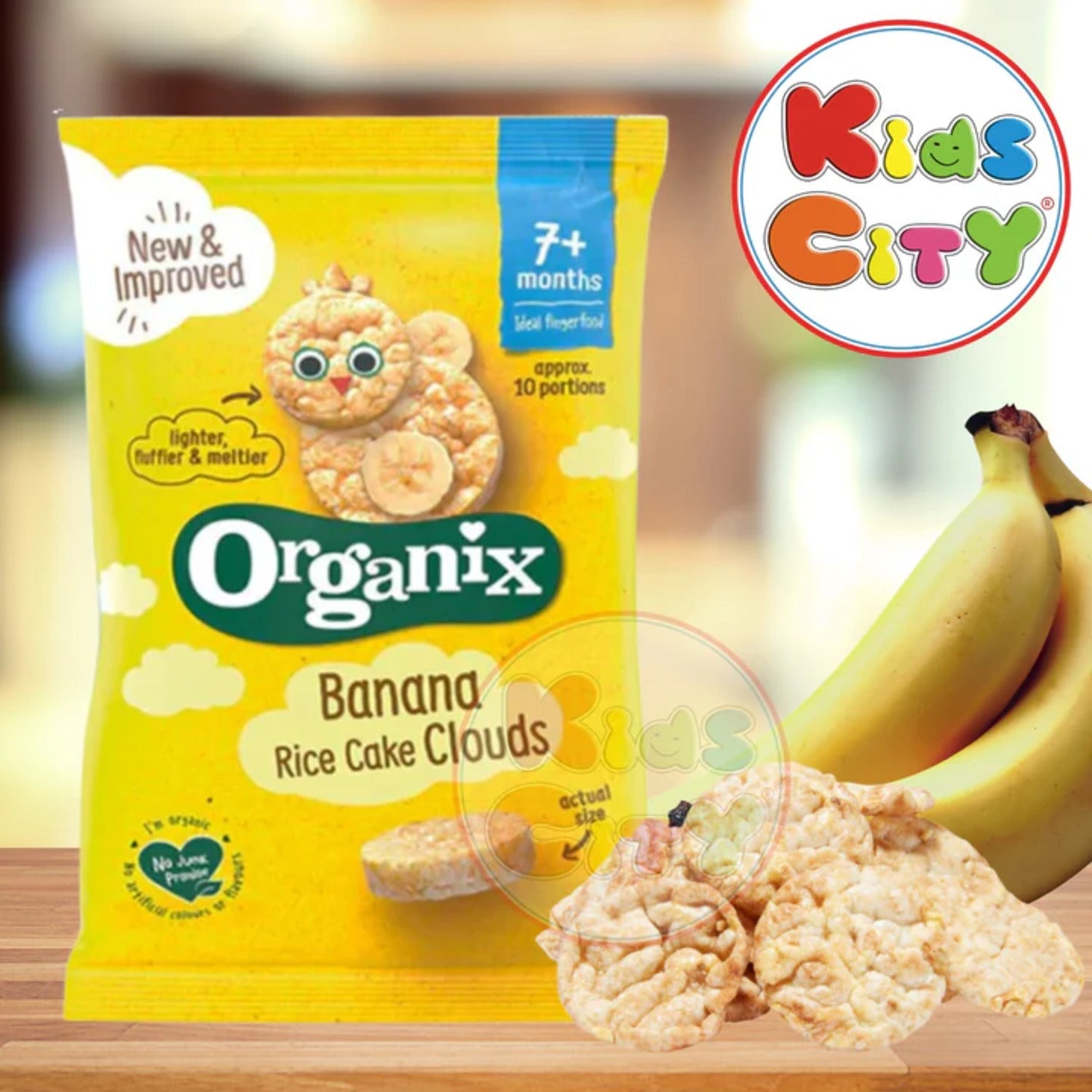 Organix Finger Foods 40g, Banana Rice Cakes Clouds