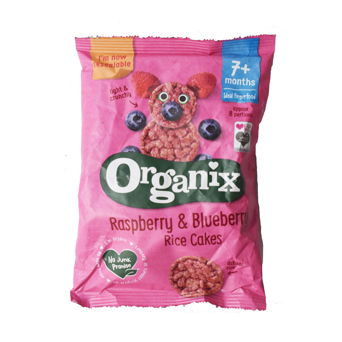 Organix Finger Foods 50g, Rasberry, Blueberry Rice Cakes