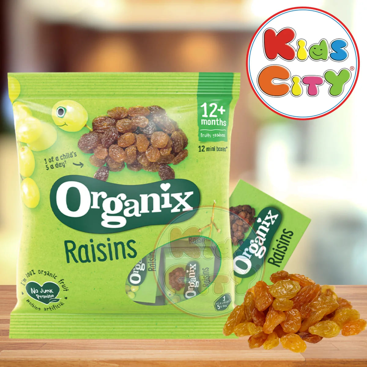 Organix Raisins 12 Mini Boxes, 168g