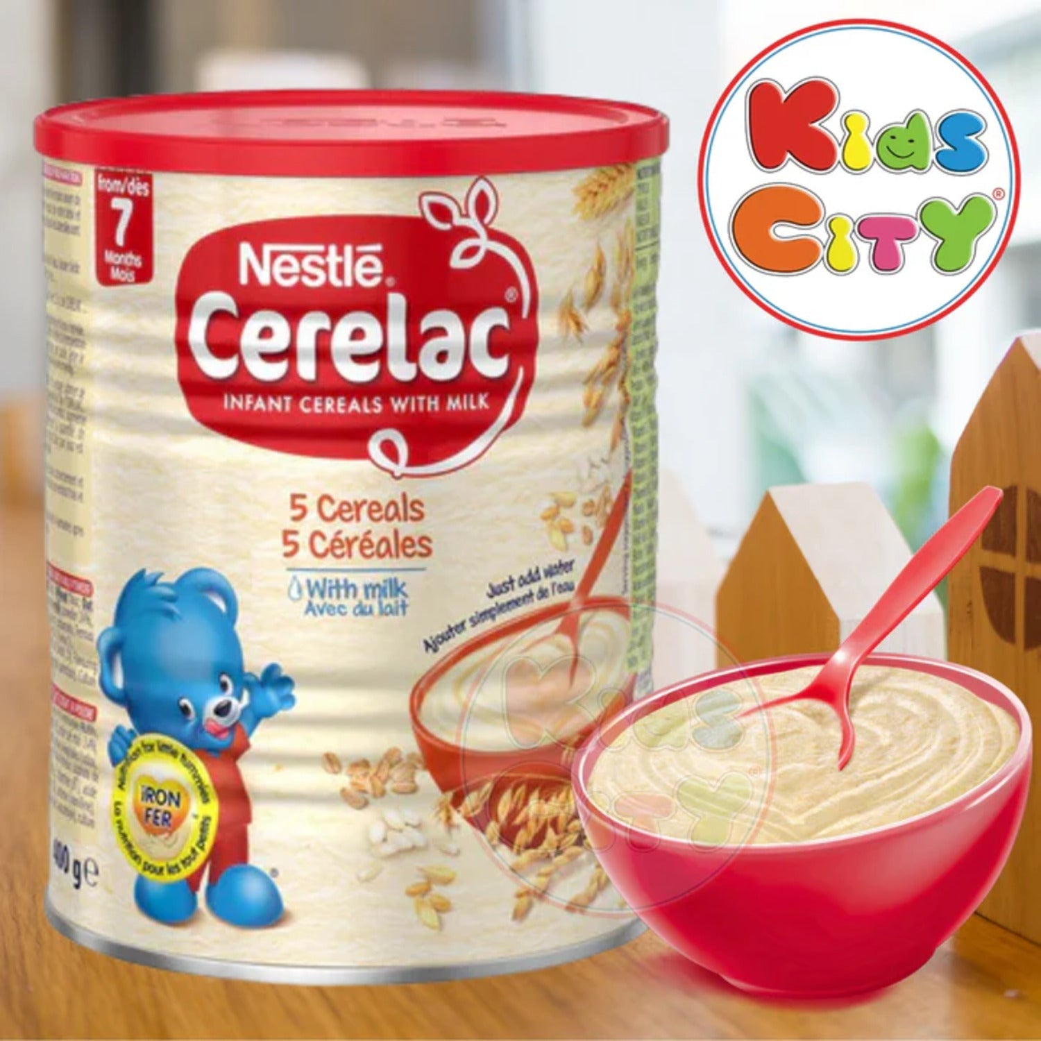 Nestle Cerelac 5 Cereals With Milk (7m+) 400g (Pack of 1)
