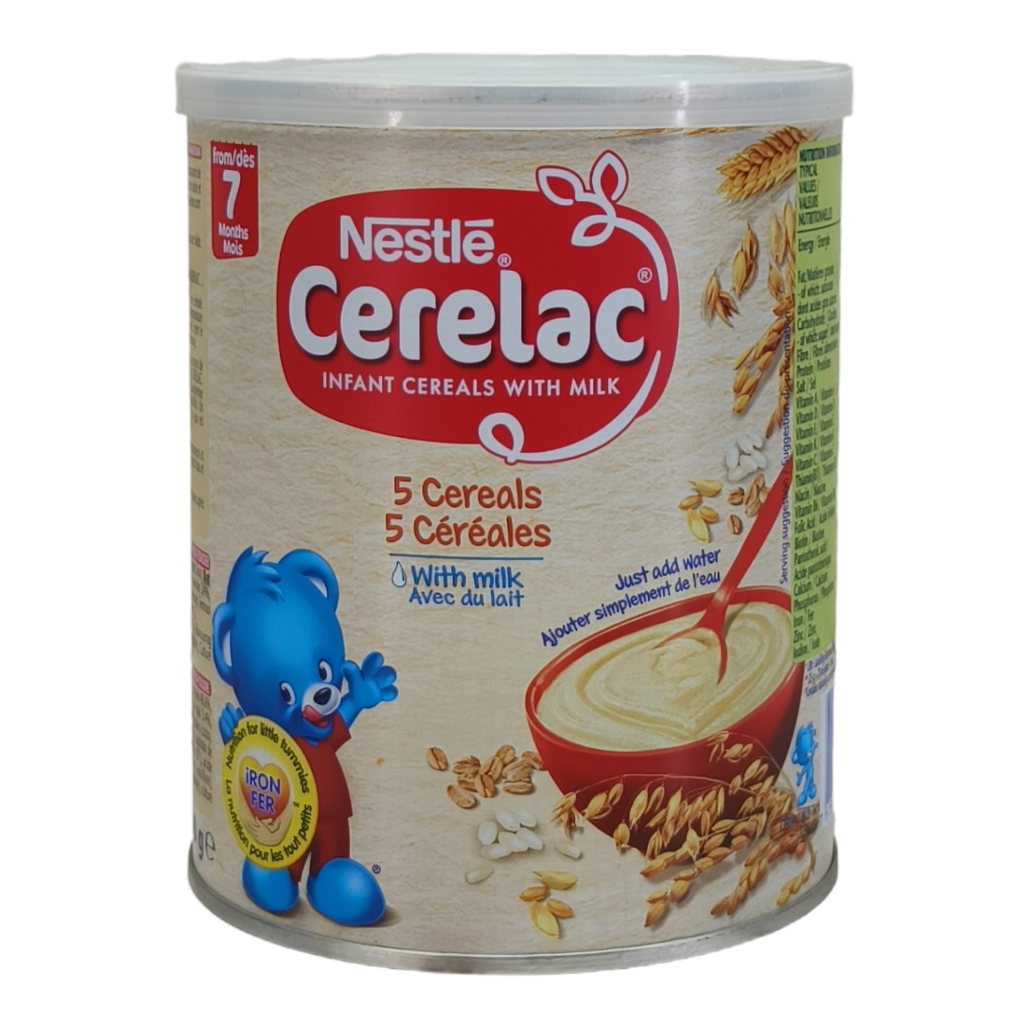 Nestle Cerelac 5 Cereals With Milk (7m+) - 400g