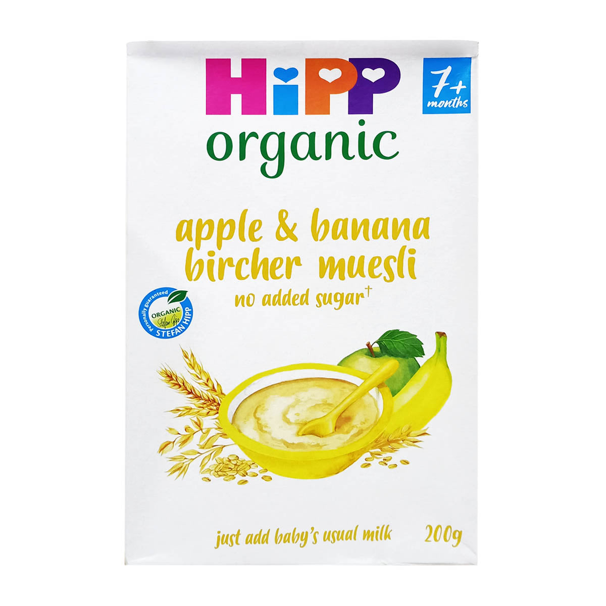 Hipp Organic Apple, Banana Bircher Muesli Cereal 7m, 200g