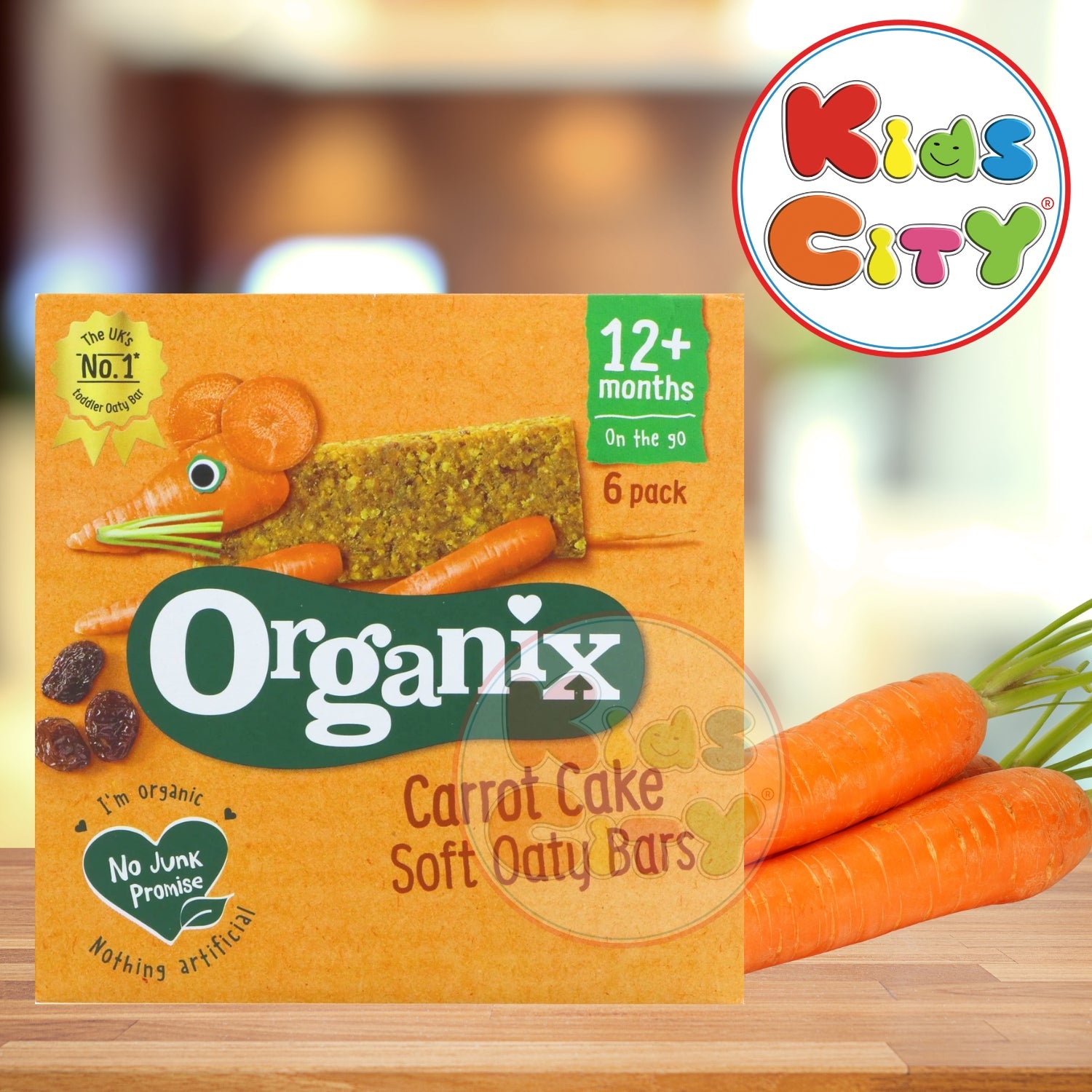 Organix Carrot Cake Soft Oaty Bars (12m+) - 180g (6x30g)