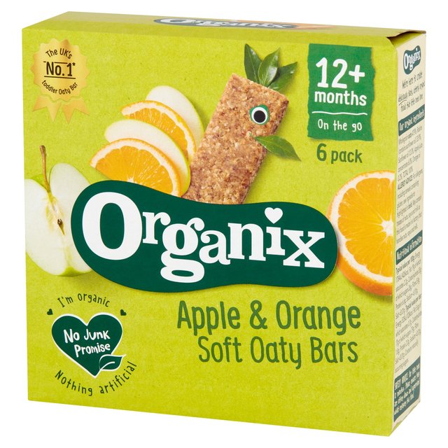 Organix Soft Oaty Bars, Apple & Orange (12m+) - 180g (6x30g)