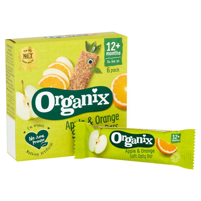 Organix Soft Oaty Bars, Apple & Orange (12m+) - 180g (6x30g)