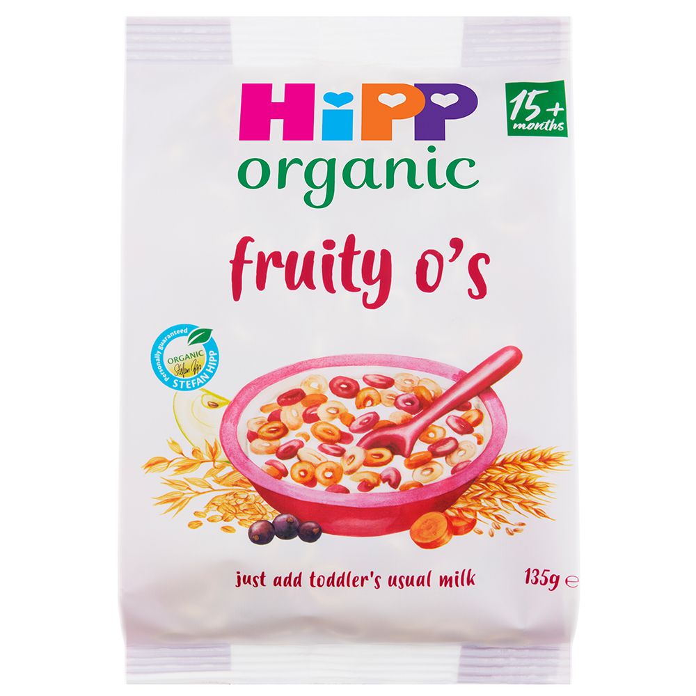 Hipp Organic Fruity O's Puffed Organic Grains 15m, 135g