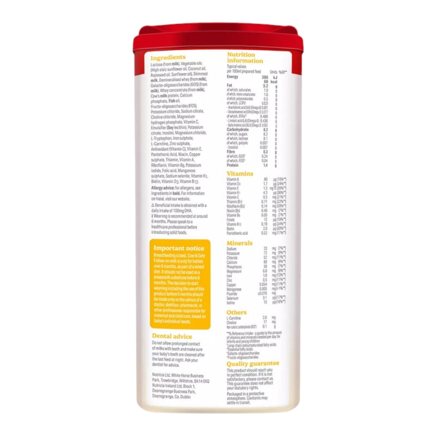 Cow & Gate Stage 2, Follow-on Milk (6m+) 800g (Pack of 1)