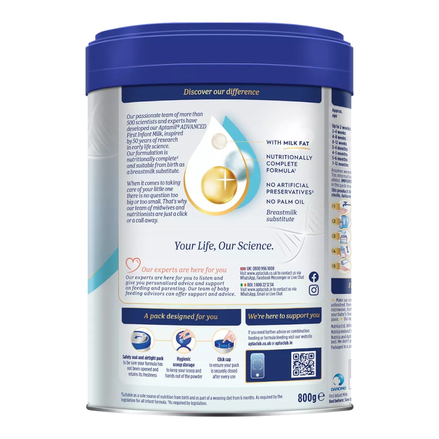 Aptamil Advanced 1 First Infant Milk (0m+) 800g (Pack of 1)