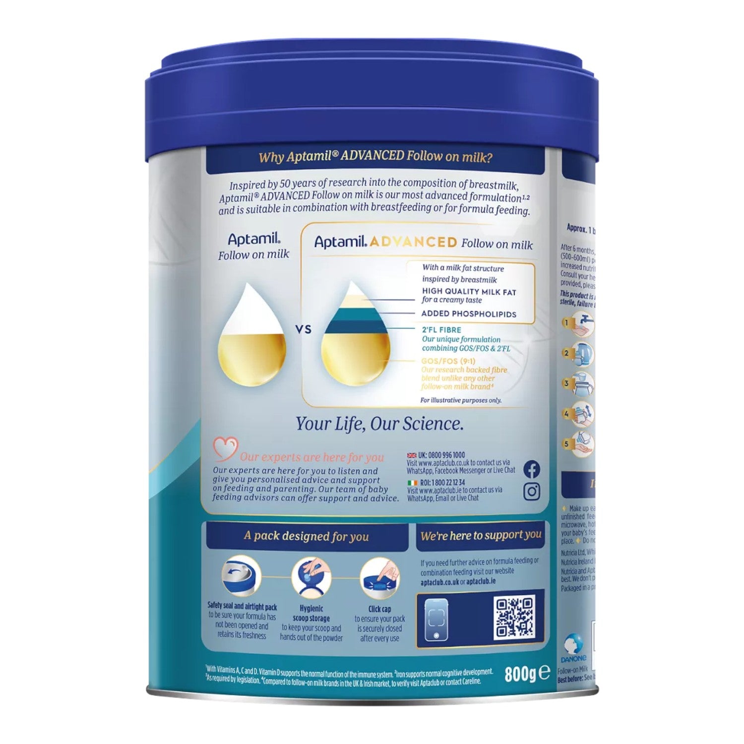 Aptamil Advanced 2 Follow on Milk (6-12m) 800g (Pack of 1)