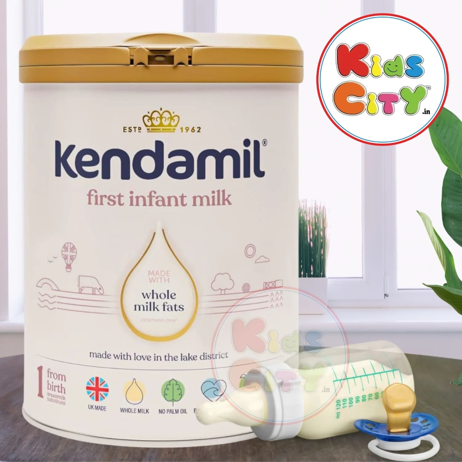 Kendamil 1, First Infant Milk, Whole Milk Fats (0m+) 800g (Pack of 1)