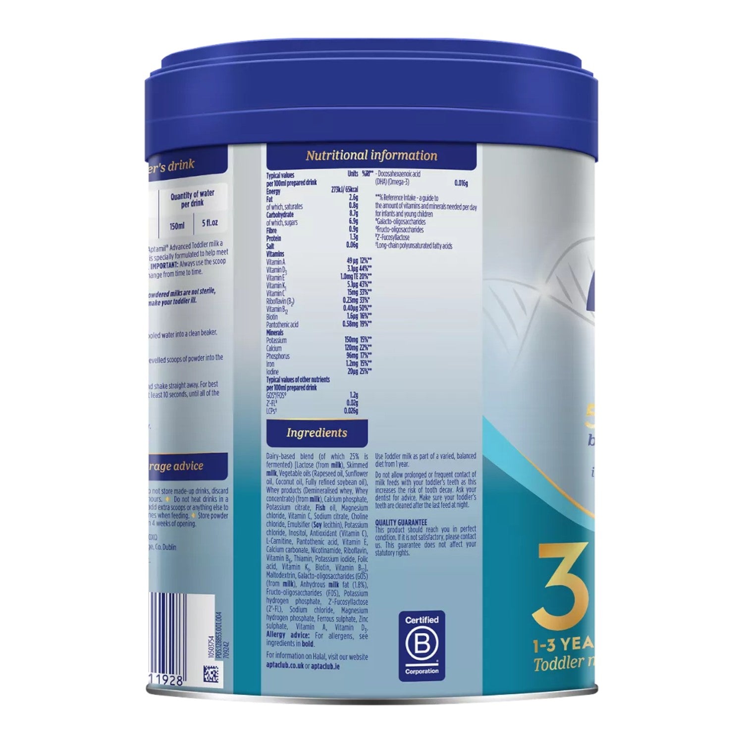 Aptamil Advanced 3 Toddler Milk (12-36m) 800g (Pack of 1)