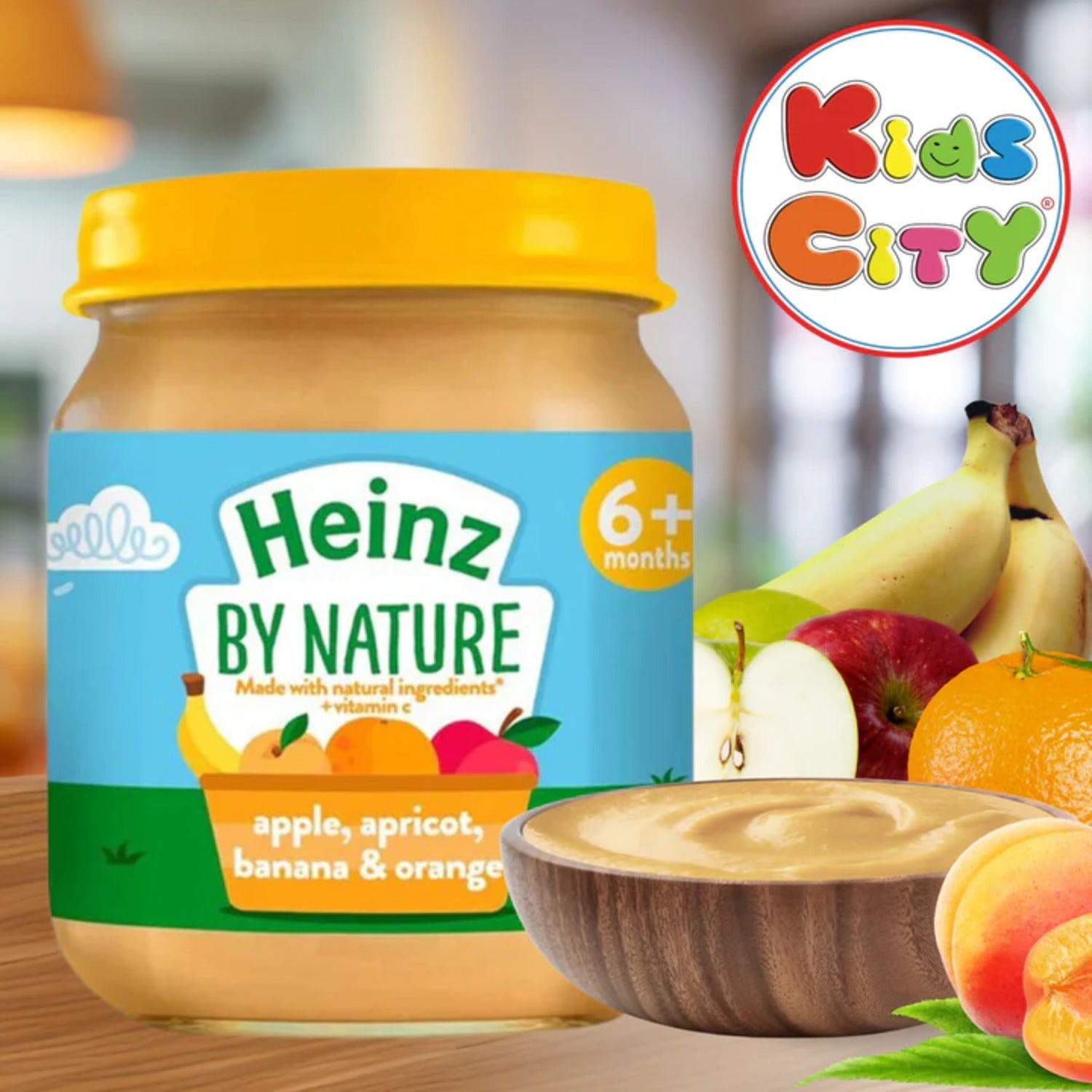 Heinz by Nature Baby Puree Bottle, Apple, Apricot, Banana & Orange - 120g