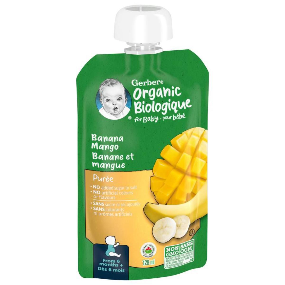 Gerber Organic Baby Puree, Banana Mango