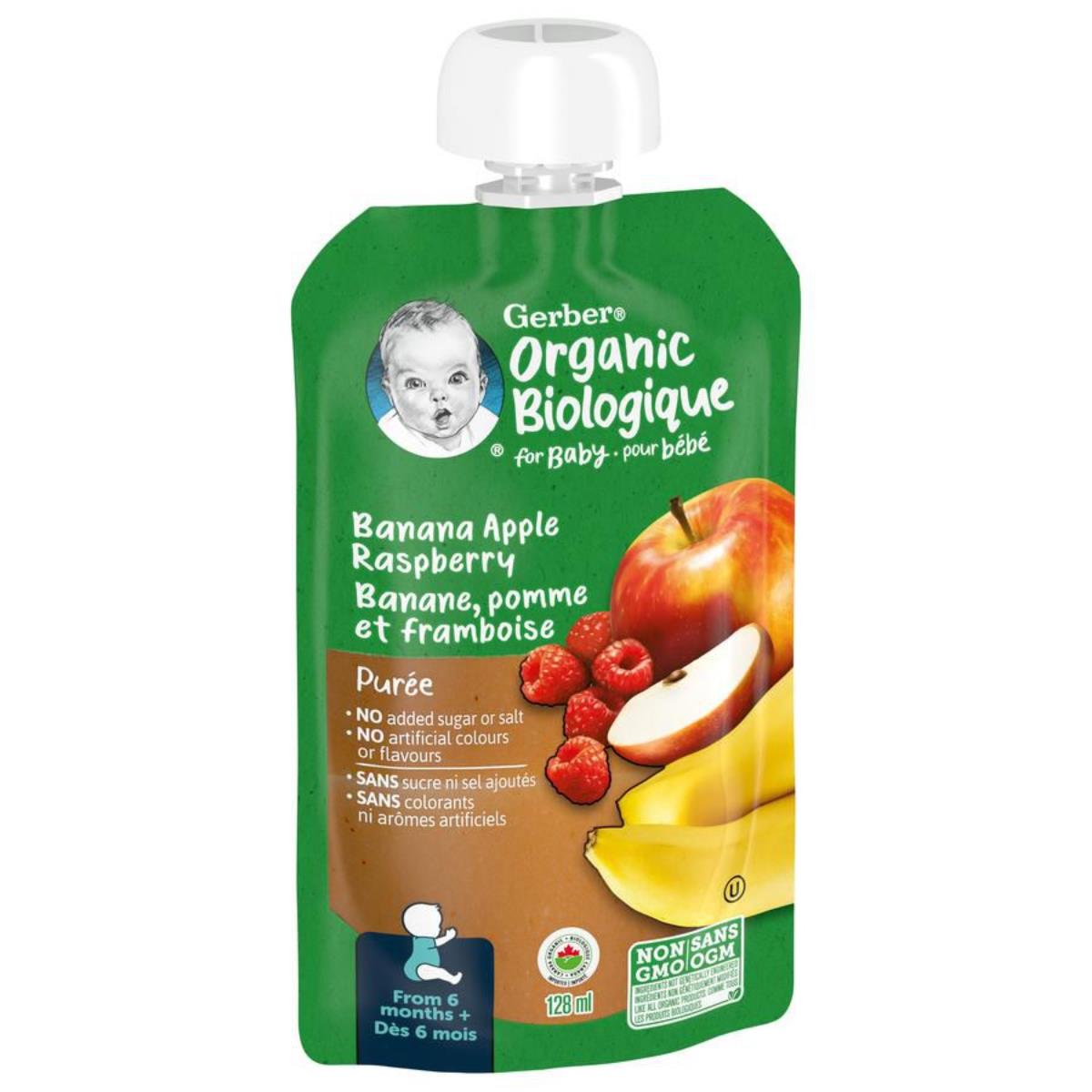 Gerber Organic Baby Puree, Banana Apple Rasberry