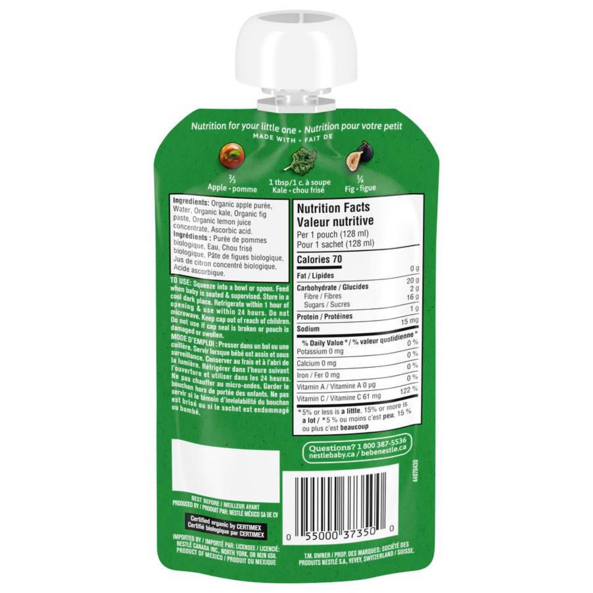 Gerber Organic Baby Puree, Apple Kale Fig