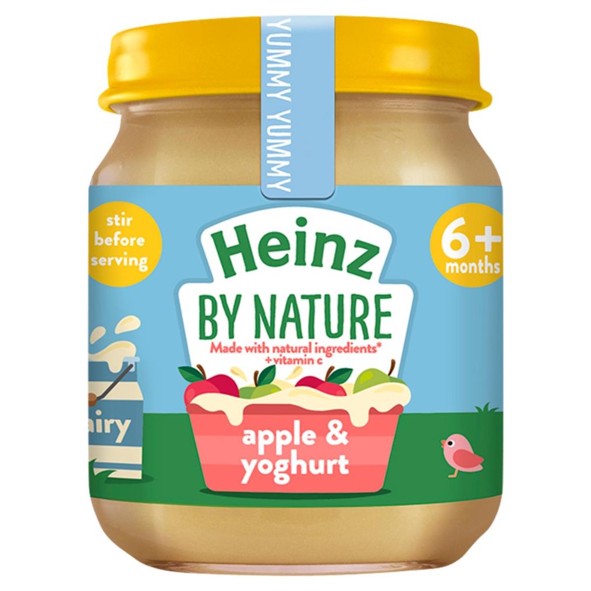 Heinz By Nature Baby Puree Bottle, Apple & Yoghurt - 120g