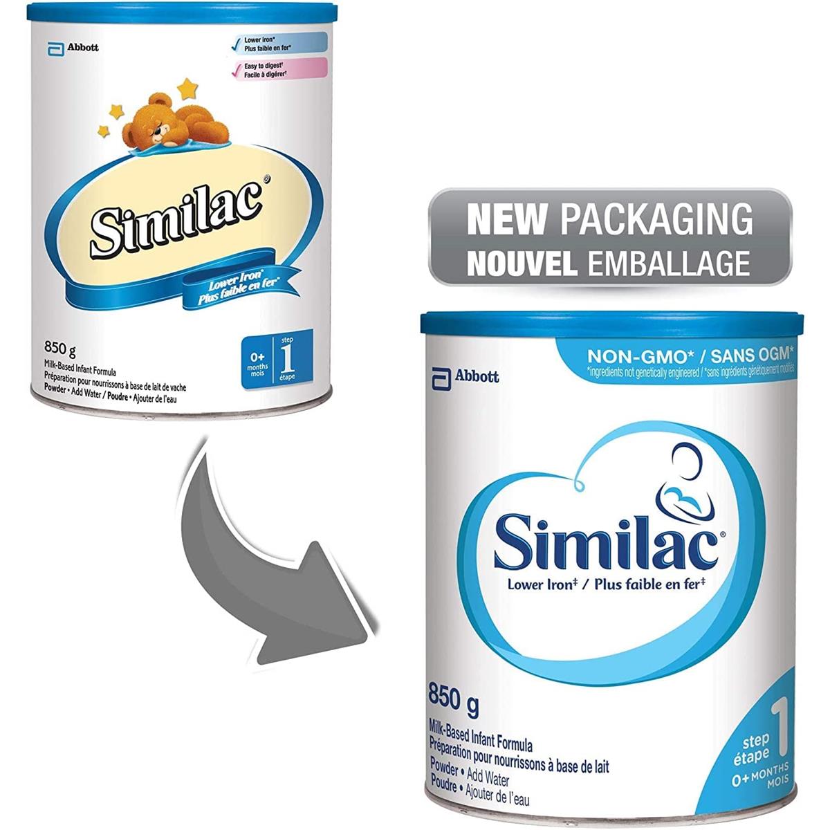 Similac Milk Based Infant Formula, Step 1, (0m+) - 850g (CA)