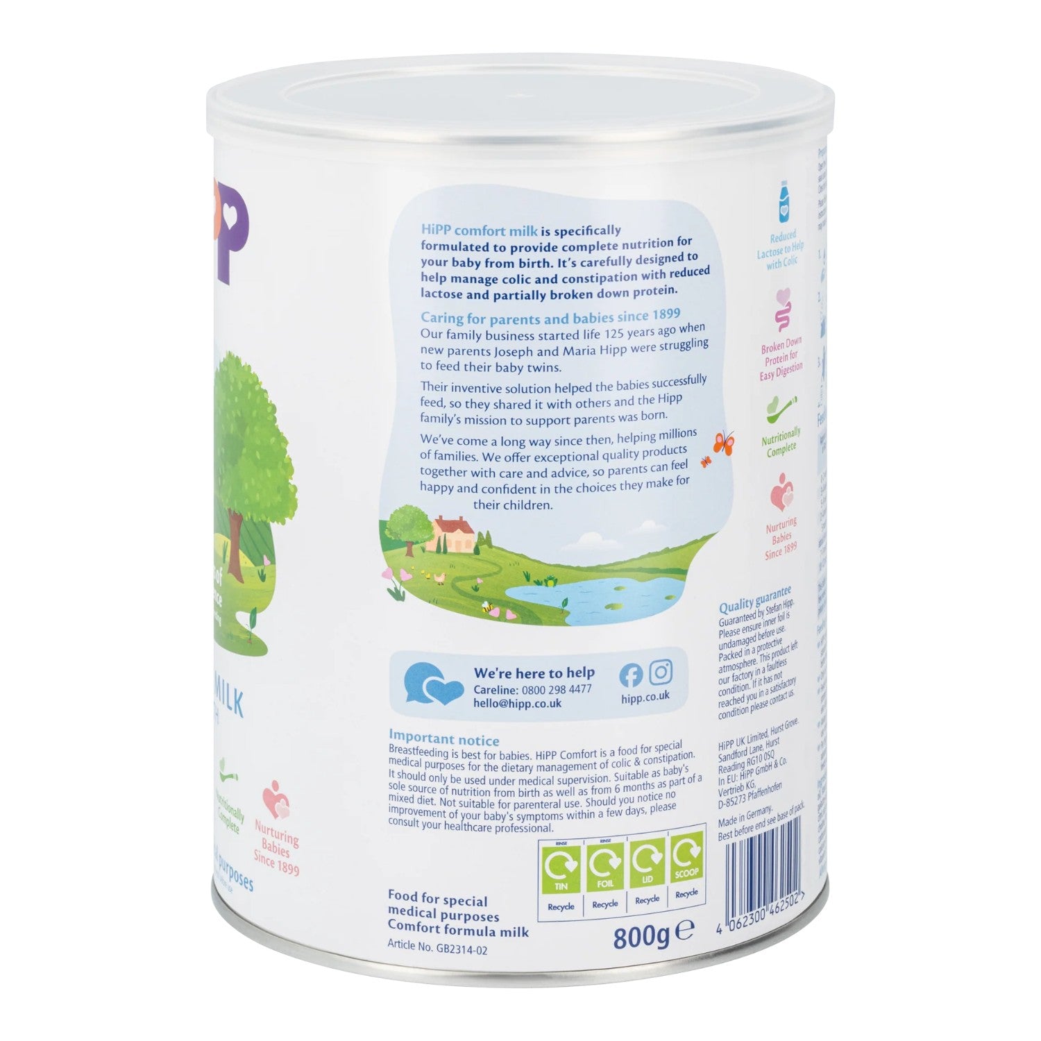 Hipp Comfort Milk Combiotic from birth - 800g