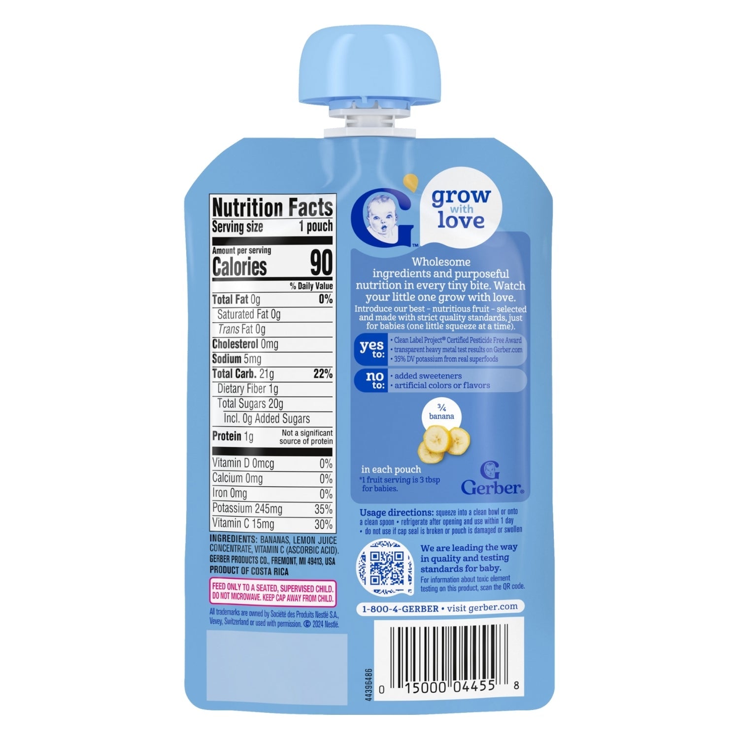Gerber Natural For Baby 2nd Foods for Sitter, Banana - 99g