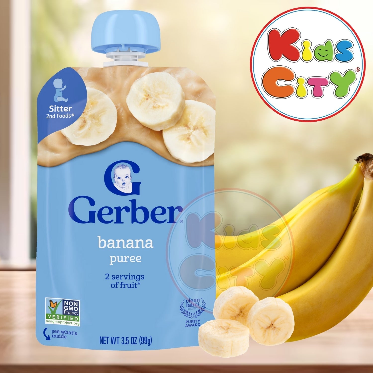 Gerber Natural For Baby 2nd Foods, Banana, 99g (Pack of 1)