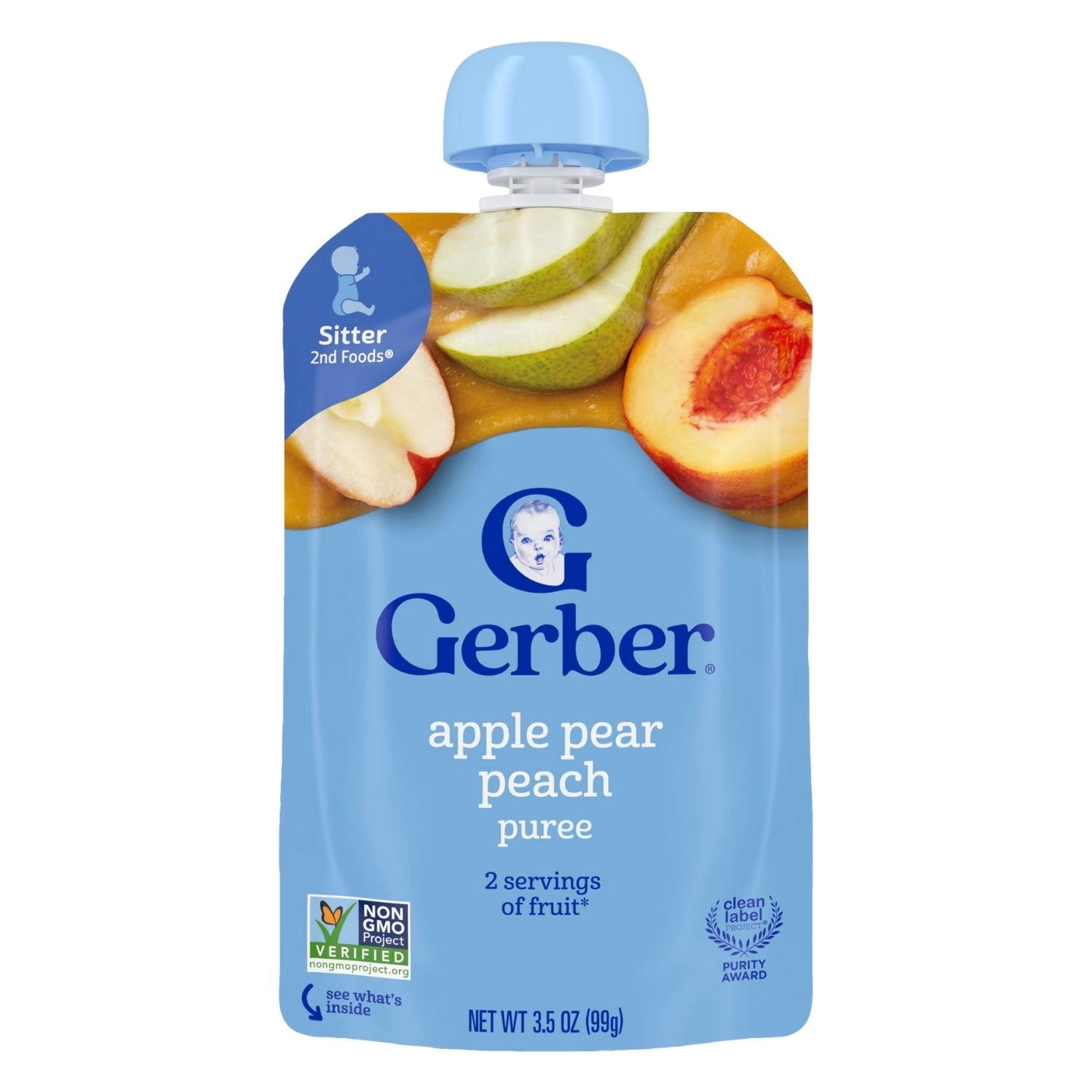 Gerber Natural For Toddler, Apple Pear Peach - 99g