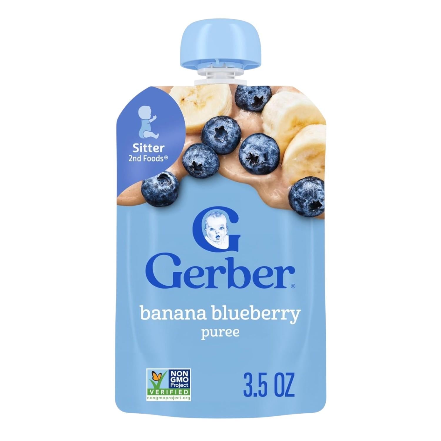 Gerber Natural, Banana Blueberry, 99g