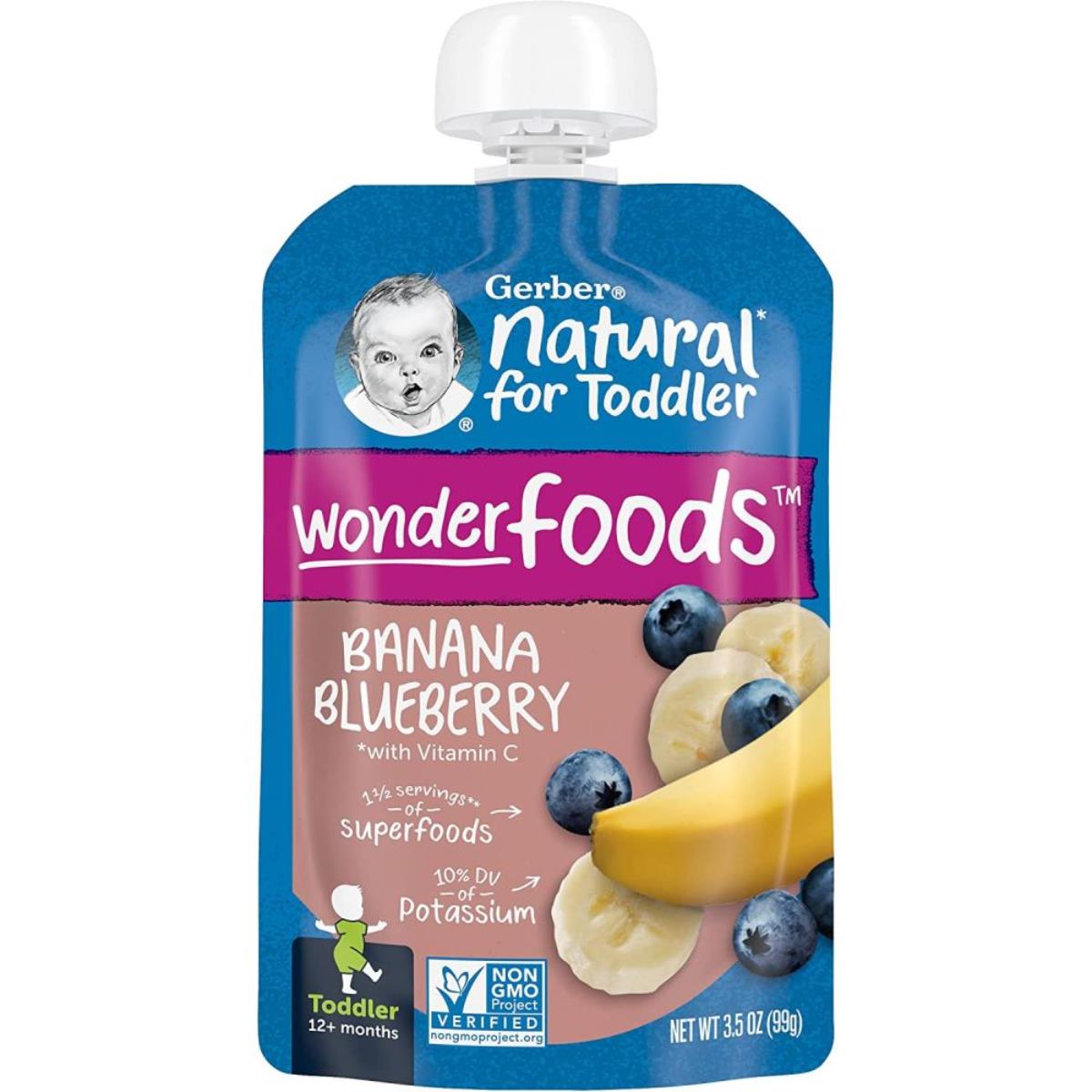 Gerber Natural For Toddler, Banana Blueberry - 99g