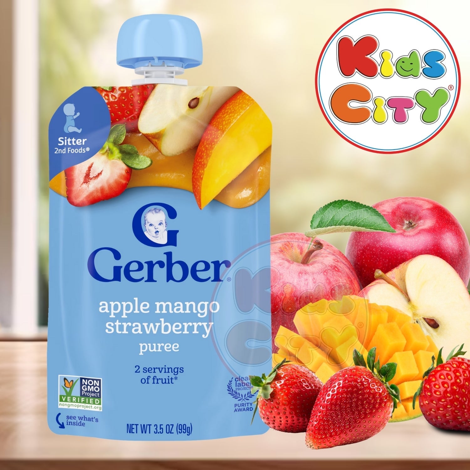 Gerber Natural for Toddler Apple Mango Strawberry - 99g
