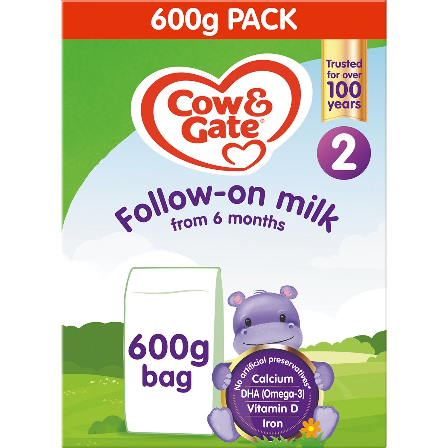 Cow & Gate Follow-on Milk, Stage 2 (6m+) - 600g
