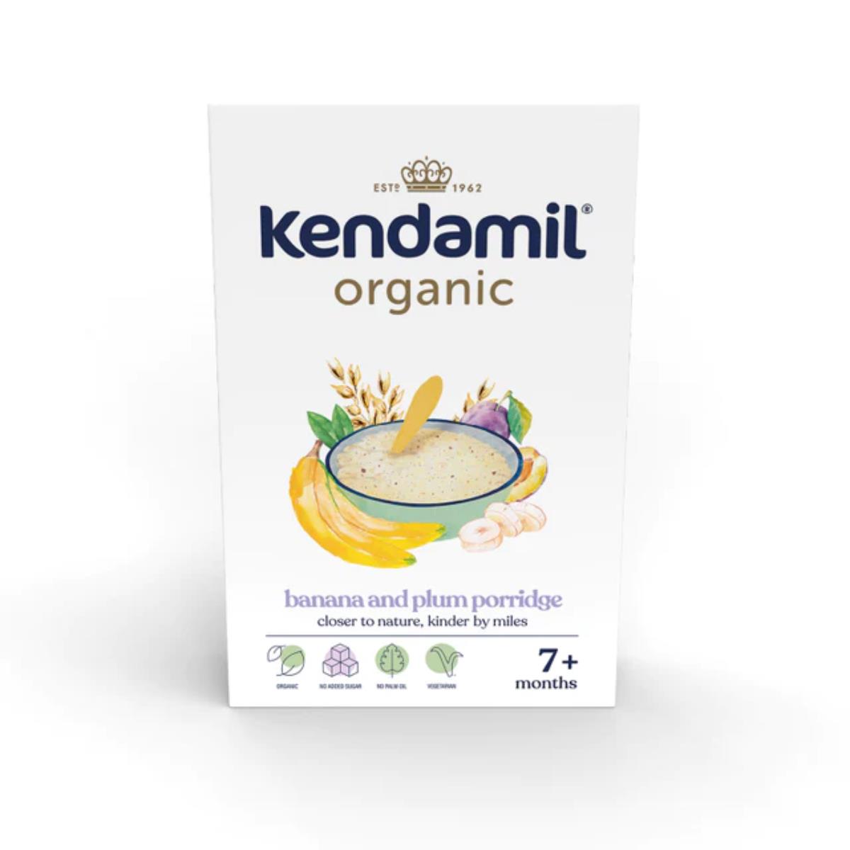 Kendamil Organic Banana and Plum Porridge 7m, 150g