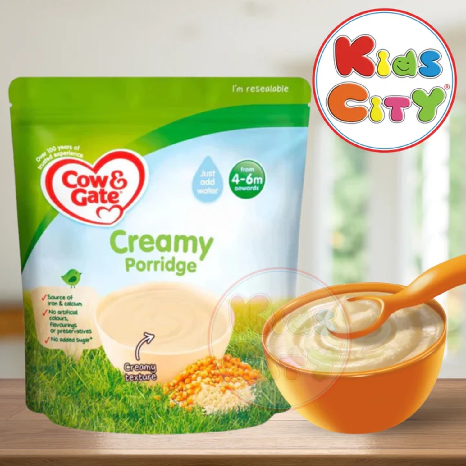 Cow, Gate Creamy Porridge 4-6m, 125g