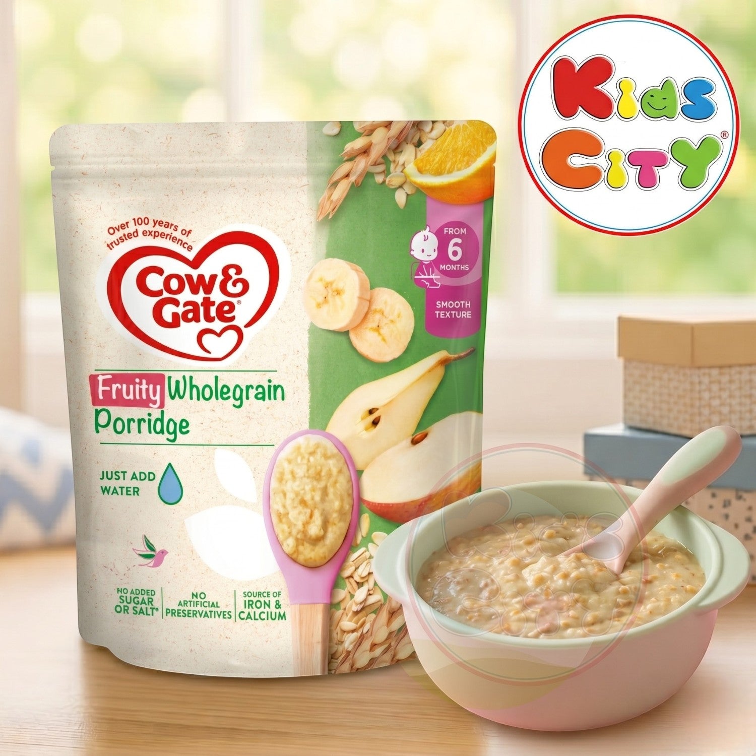 Cow & Gate Fruity Wholegrain Porridge (6m+) 125g (Pack of 1)