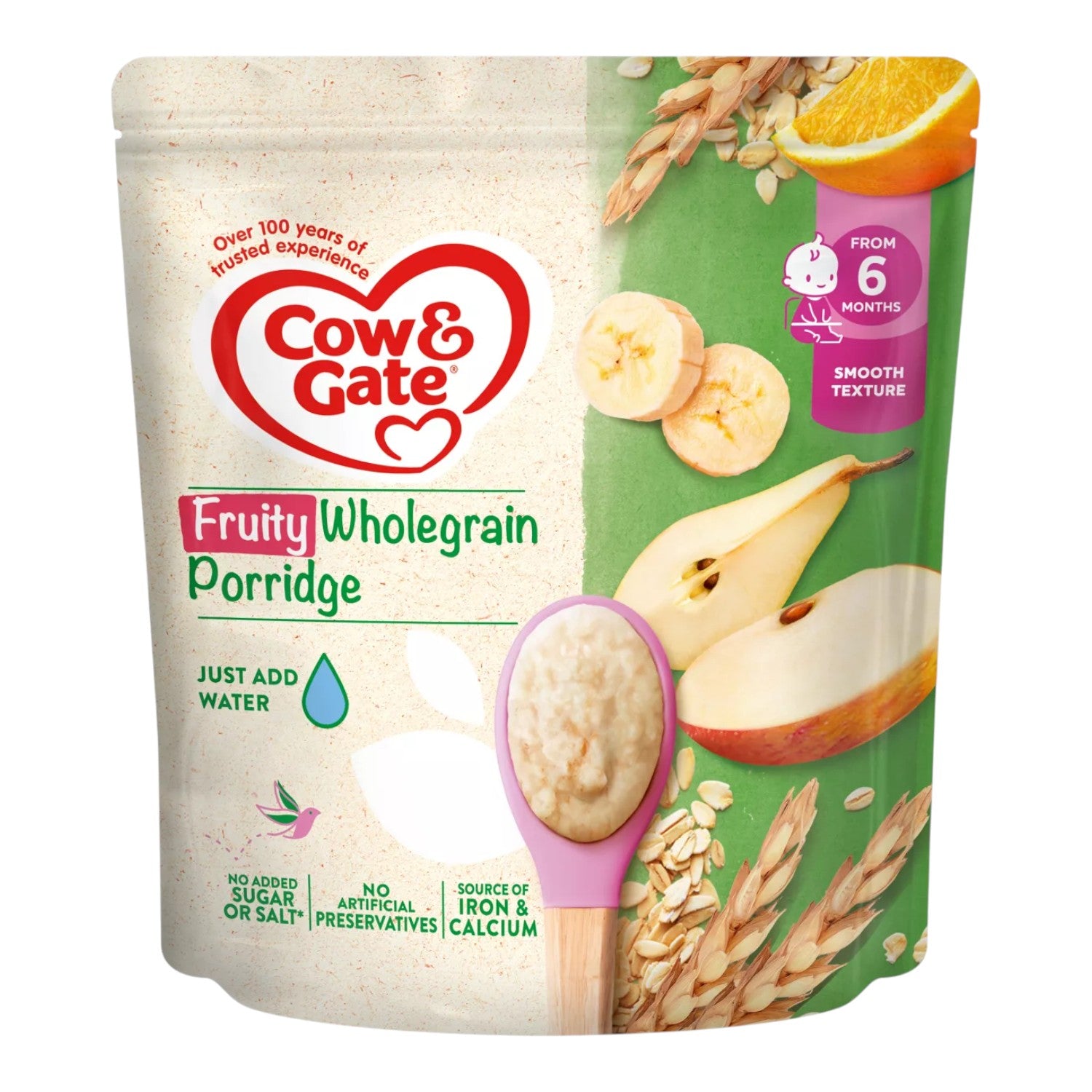 Cow & Gate Fruity Wholegrain Porridge (6m+) 125g (Pack of 1)