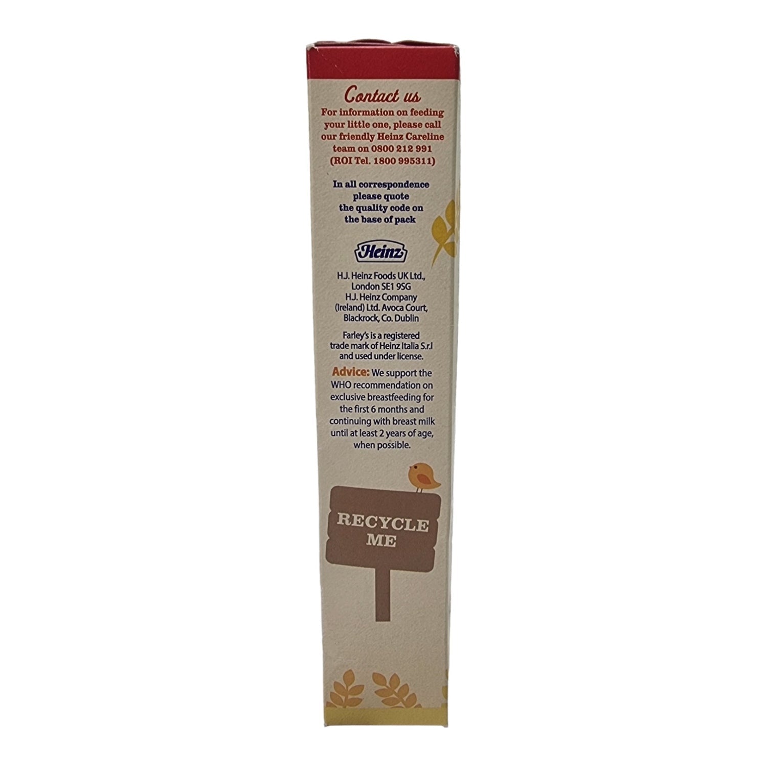 Heinz Farleys Cereals Original Oat (6m+) - 125g